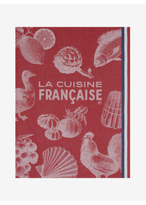 Torchon Rouge "La Cuisine Française" - Le Jacquard Français x Élysée