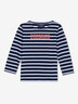 Saint James x Élysée children’s short-sleeved embroidered Tricolore Breton shirt