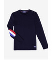 Bregancon sweater with tricolor elbow patches - Élysée x Saint James