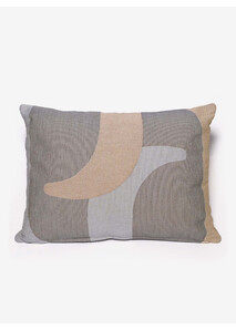 Coussin rectangulaire RF Beige Gris Grège - Élysée x Pinton