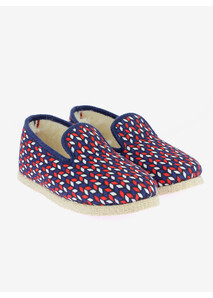 Charentaises Tricolor Chevrons - Elysee x Chausse Mouton