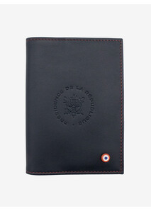 Blue leather passport holder - Élysée x Larmorie