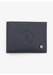 Small size blue leather wallet - Élysée x Larmorie