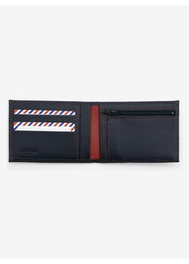 Small size blue leather wallet - Élysée x Larmorie
