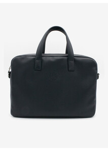 Blue leather briefcase - Élysée x Larmorie
