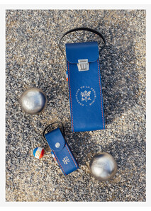 Mini sacoche et 3 cochonnets de pétanque - Élysée x Maroquinor