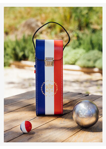 Tricolor carry case for Pétanque boules - Élysée x Maroquinor