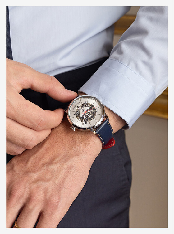Coffret Montre Homme Automatique et bracelet Nato tricolore - Pierre Lannier x Élysée - Présidence de la République