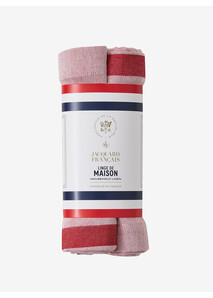 Lot de 2 serviettes de table "Coco-Rico" Rouge - Le Jacquard Français x Élysée