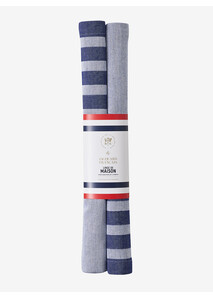 Set of 2 "Coco-Rico" Blue placemats - Le Jacquard Français x Élysée