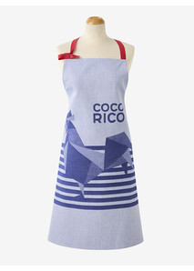 Tablier "Coco-Rico" Bleu - Le Jacquard Français x Élysée