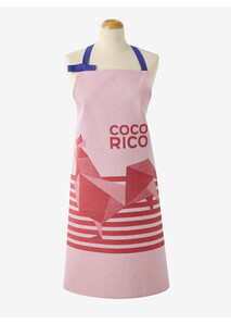 Tablier "Coco-Rico" Rouge - Le Jacquard Français x Élysée