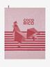 Torchon "Coco-Rico" Rouge - Le Jacquard Français x Élysée