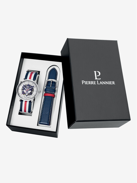 Coffret Montre Homme Automatique et bracelet Nato tricolore - Pierre Lannier x Élysée - Présidence de la République