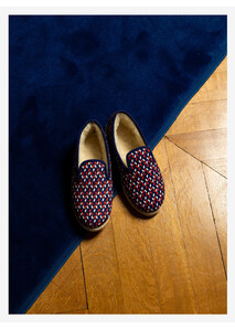 Charentaises Tricolor Chevrons - Elysee x Chausse Mouton