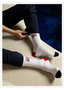 Chaussettes "Coco Rico" Blanc - Élysée x Maison Broussaud