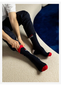 Chaussettes "Coco Rico" Marine - Élysée x Maison Broussaud