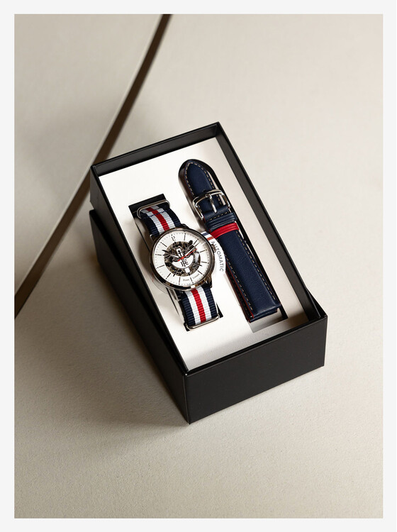 Coffret Montre Homme Automatique et bracelet Nato tricolore - Pierre Lannier x Élysée - Présidence de la République