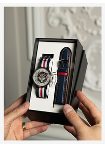 Coffret Montre Homme Automatique et bracelet Nato tricolore - Élysée x Pierre Lannier