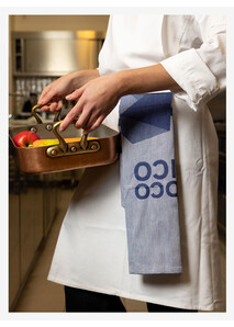 Torchon "Coco-Rico" Bleu - Le Jacquard Français x Élysée