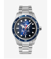 Montre Solaire Homme Argenté Cadran Bleu Bracelet Acier Argenté - Élysée x Pierre Lannier