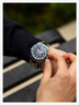 Men's Solar Watch Silver Blue Dial Silver Stainless Steel Bracelet - Élysée x Pierre Lannier
