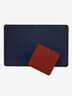 Blue leather desk pad – Élysée x Larmorie