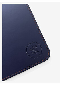 Blue leather desk pad – Élysée x Larmorie