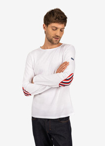 Tricolor elbow patches T-shirt - Élysée x Saint James