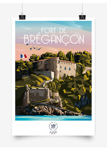 Affiche Fort de Brégançon 42 x 59,4 cm - Élysée x La Loutre
