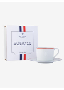 Tasse à thé et soucoupe en coffret - Élysée x Degrenne