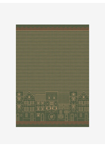 Essuie-mains Vert "Village de Noël" - Élysée x Le Jacquard Français