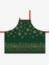 Green Adult Apron “Christmas Village” – Élysée x Le Jacquard Français