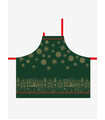 Green Adult Apron “Christmas Village” – Élysée x Le Jacquard Français
