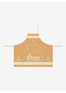 Tablier Enfant Or "Noël au Chalet" - Élysée x Le Jacquard Français