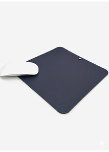 Tapis de souris en cuir bleu - Élysée x Larmorie