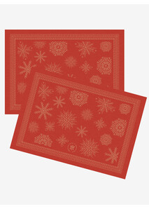 Set of 2 Red Placemats “Starry Sky” – Élysée x Le Jacquard Français