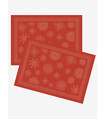 Lot de 2 sets de table Rouge "Ciel étoilé" - Élysée x Le Jacquard Français