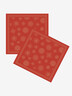 Set of 2 Red “Starry Sky” Cotton Napkins 55 x 55 cm
