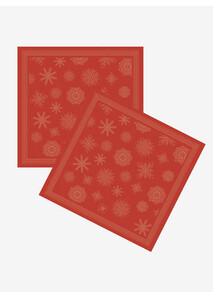 Set of 2 Red “Starry Sky” Cotton Napkins 55 x 55 cm