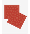 Set of 2 Red “Starry Sky” Cotton Napkins 55 x 55 cm