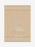 Gold Hand Towel “Christmas at the Chalet” – Élysée x Le Jacquard Français