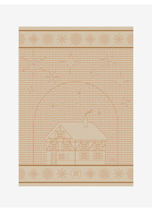 Gold Hand Towel “Christmas at the Chalet” – Élysée x Le Jacquard Français