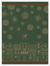 Green Tea Towel “Christmas Village” – Élysée x Le Jacquard Français