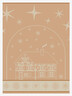 Gold Tea Towel “Christmas at the Chalet” – Élysée x Le Jacquard Français