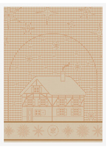 Essuie-mains Or "Noël au Chalet" - Élysée x Le Jacquard Français