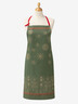 Green Adult Apron “Christmas Village” – Élysée x Le Jacquard Français