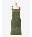 Green Adult Apron “Christmas Village” – Élysée x Le Jacquard Français