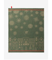 Green Tea Towel “Christmas Village” – Élysée x Le Jacquard Français