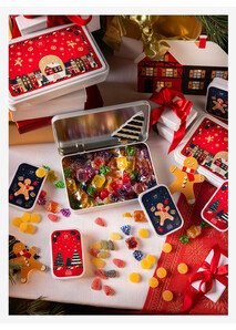 Boîte de bonbons de Noël - 4 parfums - 50g - Élysée x Confiserie des Hautes Vosges